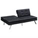 Chelsea Faux Leather Futon Sofabed, Black