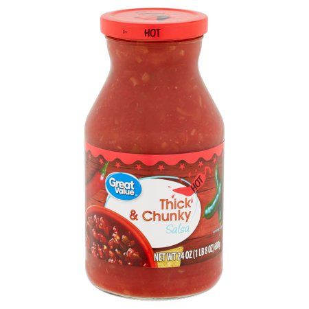 Great Value Hot Thick & Chunky Salsa, 24 oz - Walmart.com