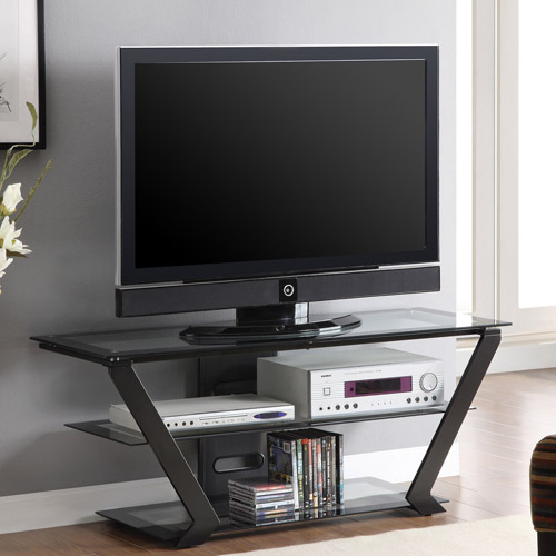 Contemporary Modern Black TV Console for TVs up to 54''