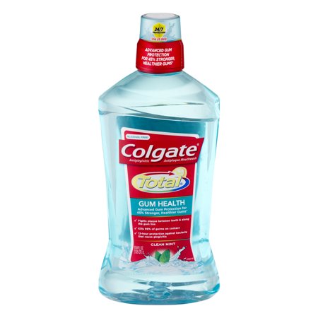 (2 pack) Colgate Total Gum Health Clean Mint Mouthwash, 33.8 fl (Best Thing For Gum Health)