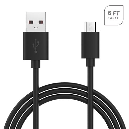 Usb Black Mark Sensor - Original Quick Charge Micro USB Charging Data Cable For BLU Life Mark Cell Phones 6 Feet - Black