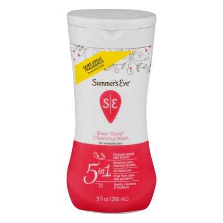 - Summer's Eve Sensitive Skin Cleansing Wash, Sheer Floral, 9 Fl Oz