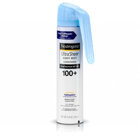 Neutrogena Ultra Sheer Lightweight Sunscreen Spray, SPF 100+, 5 (Best High Spf Sunscreen)