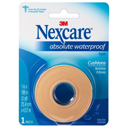 - Nexcare Absolute Waterproof First Aid Tape, 1 in x 5 yds