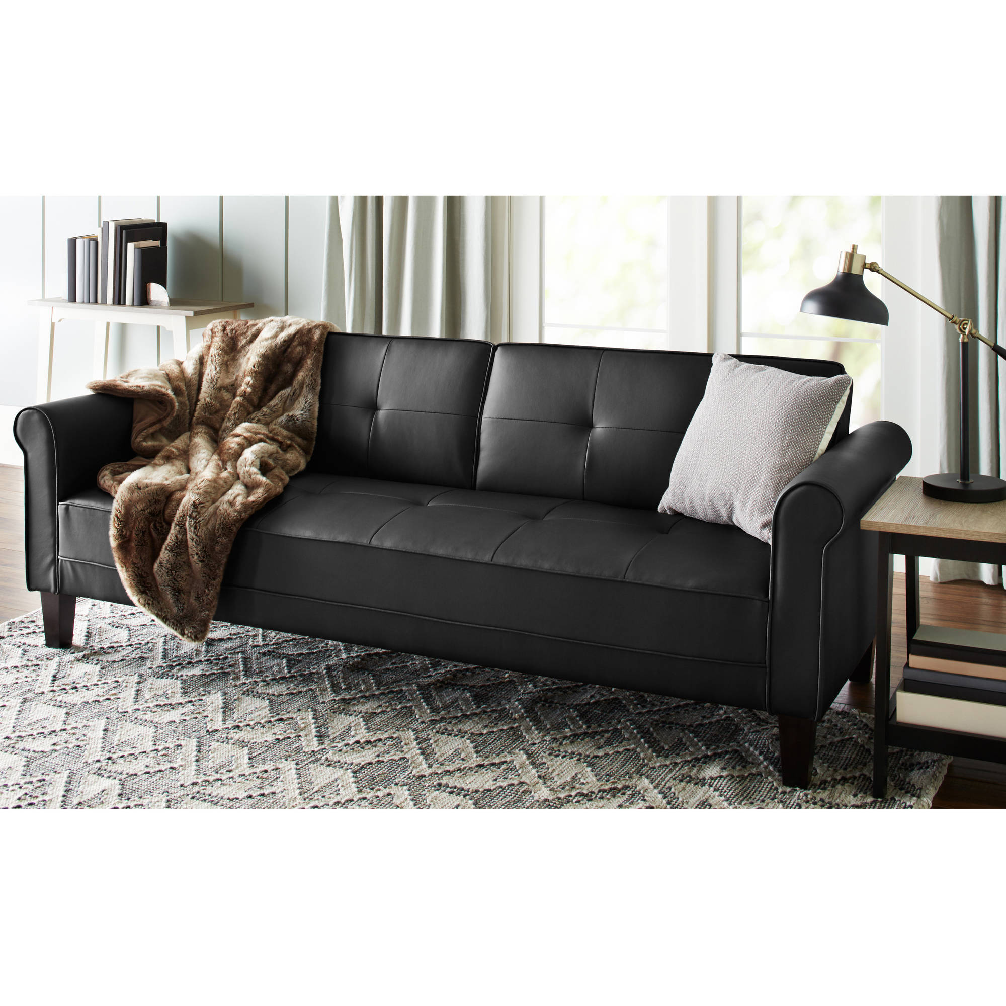 10 Spring Street Ashton Faux Leather Sofa Bed