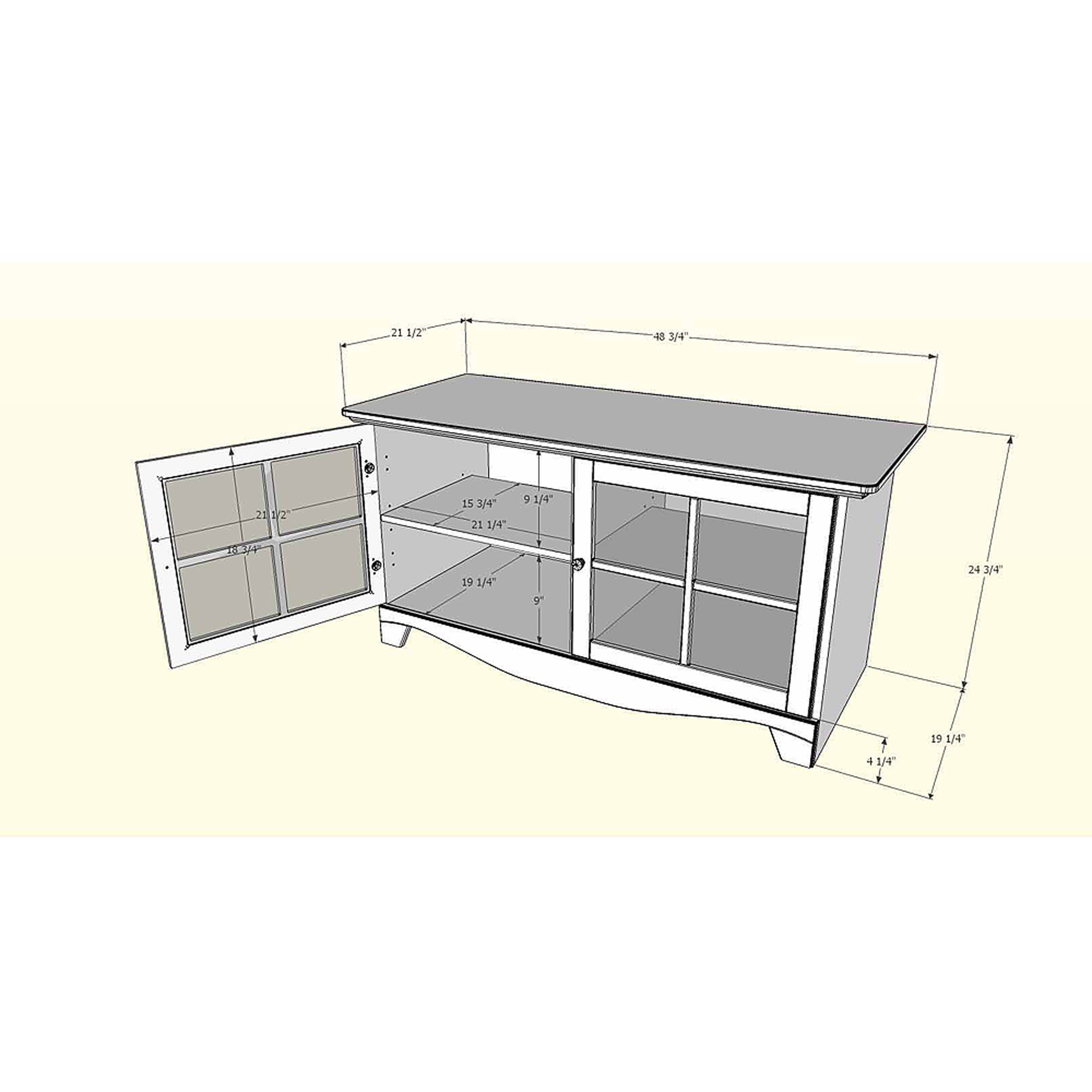 Pinnacle TV Stand, for TVs up to 52''