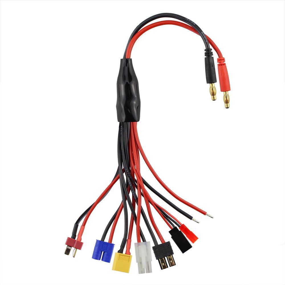 JR 1 Male to JST 2 Female Y Connector Wire Splitter Cable with 23cm Leads