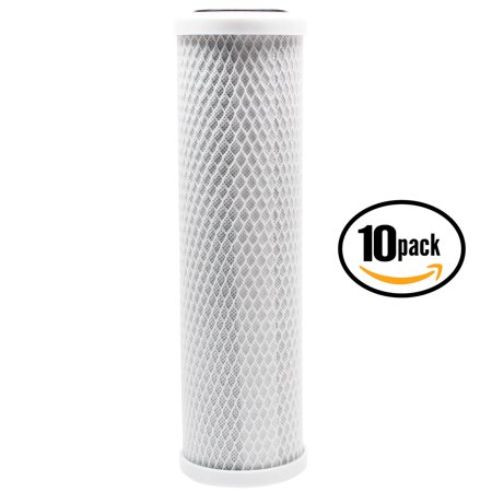 Pure Se Carbon 10-Pack Replacement DuPont WFPFC9001 Activated Carbon Block Filter - Universal 10 inch Filter for DuPont WFPFC9001 Universal Carbon Block Whole House System - Denali Pure Brand ()