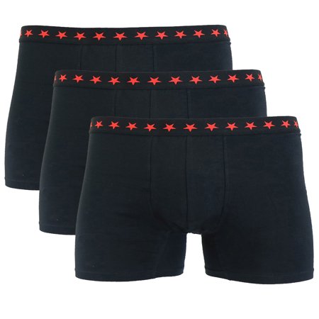 Mens Soft Cotton Stretch Boxer Briefs Underwear (3-Packs)