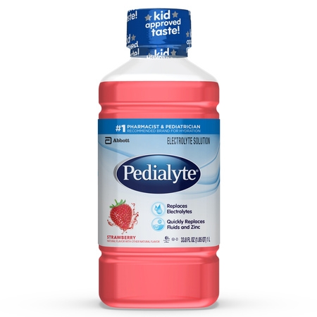 Pedialyte Electrolyte Solution, Hydration Drink, Strawberry, 1 Liter, 8