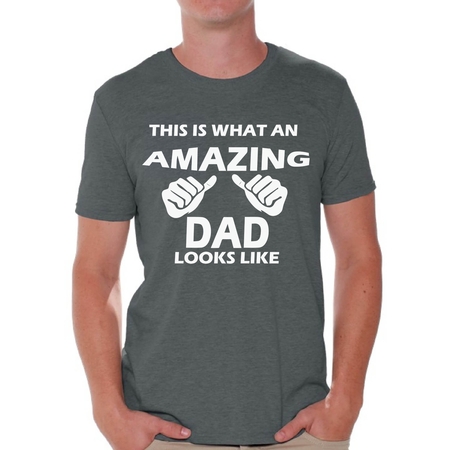 Awkward Styles This Is What An Amazing Dad Looks Like Shirt Amazing Dad Men's Graphic T-shirt Tops Daddy Gifts for Father's Day Dad T-shirt Father Gifts Best Dad