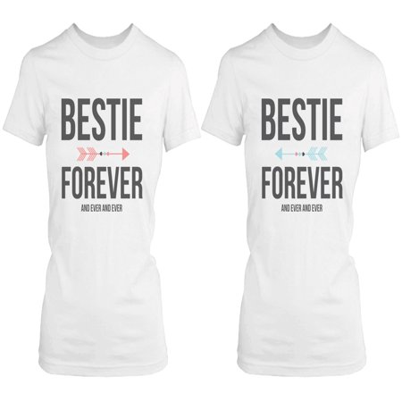 Best Friend Shirts - Bestie Forever and Ever Matching White