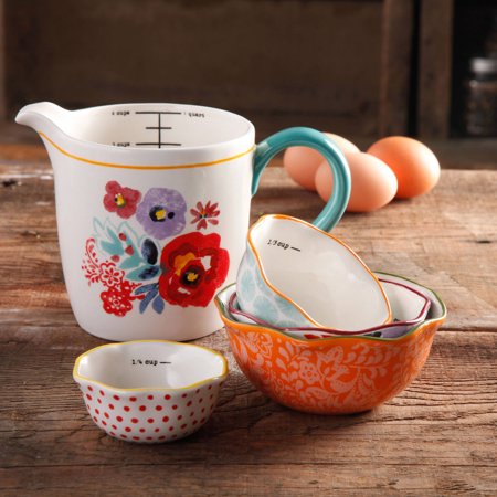 Measuring Prep Bowls - The Pioneer Woman Flea Market 5-Piece Prep Set, Measuring Bowls & Cup