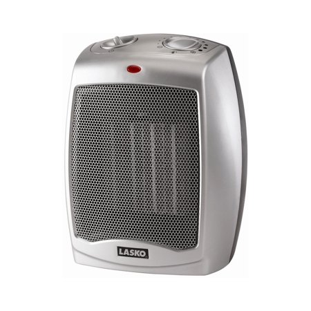 Lasko Electric Ceramic Heater, 1500W, Silver, (Best Electric Shop Garage Heater)