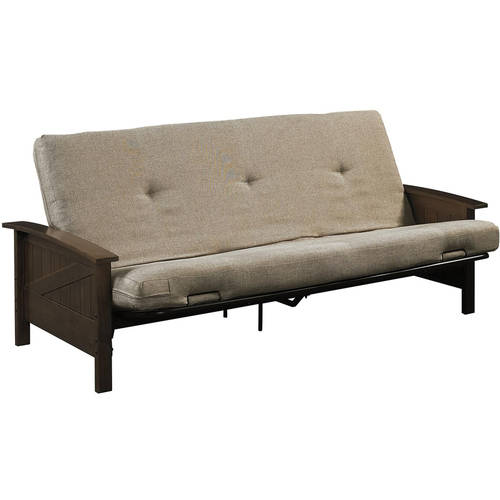 Better Homes and Gardens Paneled Wood Arm Futon with 6