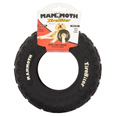 Mammoth Tire Biter, Dog Toy, Black, 8 Inches