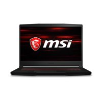MSI GF63 8RC-264 Performance Gaming Laptop 15.6", Intel 8th Gen i7-8750H, NVIDIA GeForce GTX 1050 4G, 256GB SSD + 1TB HDD, 16GB RAM, Windows 10 - Black - GF63264