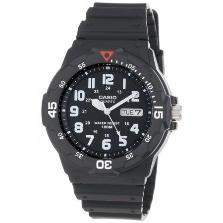300 Black Resin Watch - Men's 43mm Analog Dive-Style Watch, Black Resin