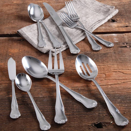Stripes Stainless Steel Table Spoon Set Silver Pack of 6
