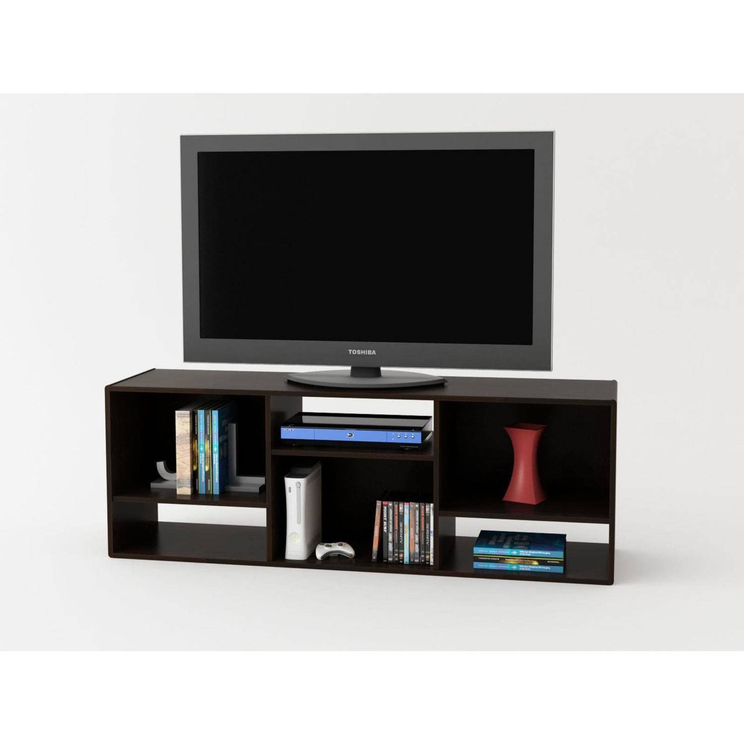 TV Stand or Shelving Unit for TVs up to 55'', Espresso