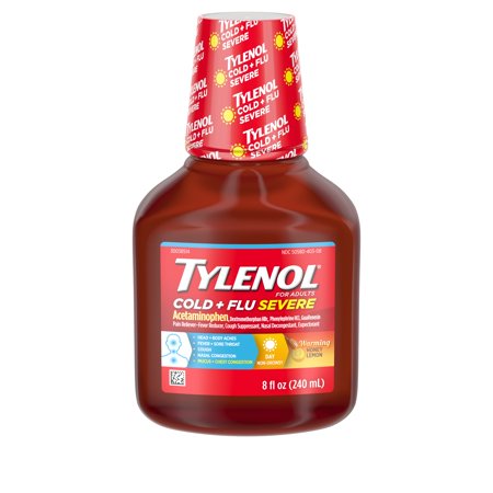 Tylenol Cold + Flu Severe Flu Medicine, Honey Lemon Flavor, 8 fl.