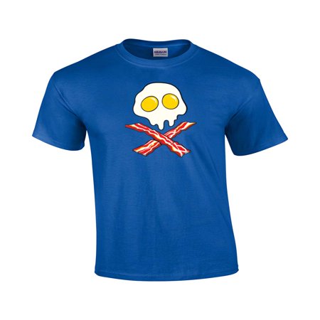 Bacon And Egg Breakfast Crossbones Adult T-Shirt (Best Chickens For Brown Eggs)