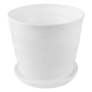 White Plastic Planters