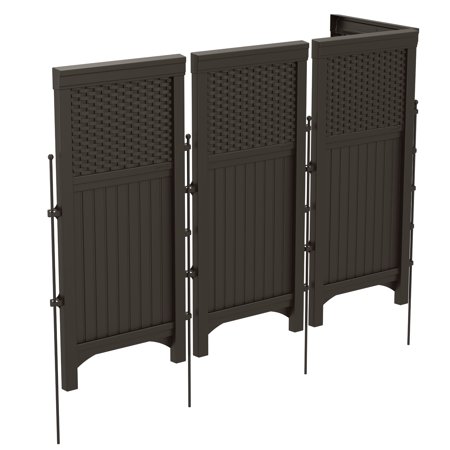1 Outdoor Enclosure - Suncast Resin Wicker Outdoor Screen Enclosure, FSW4423