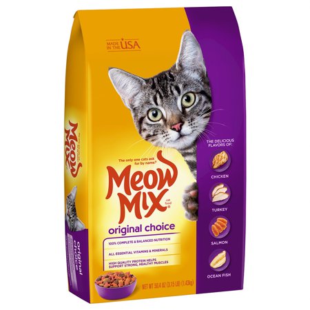 Meow Mix Original Choice Dry Cat Food, 3.15-Pound - Walmart.com