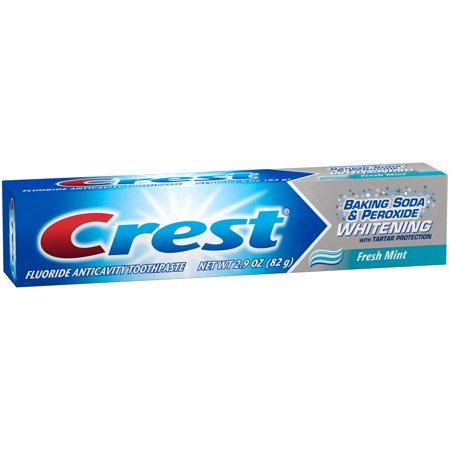 crest toothpaste whitening peroxide soda baking mint oz fresh box tartar anticavity fluoride protection