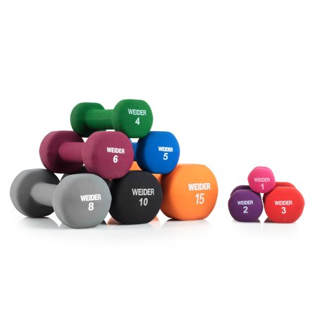 Weider Neoprene Dumbbell with Compact Design 1lb -10lbs