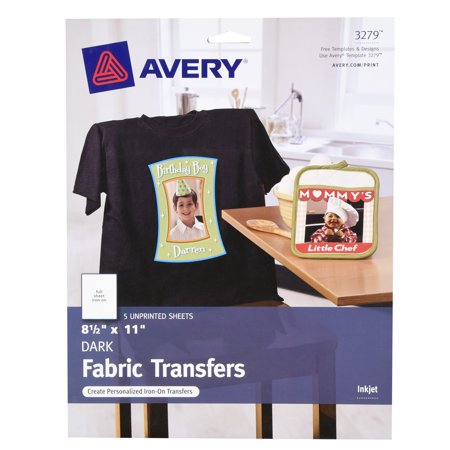 avery dark shirt inkjet printers transfers sheets pack walmart