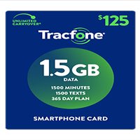 TracFone $125 Smartphone 1.5 GB Plan (Email Delivery)