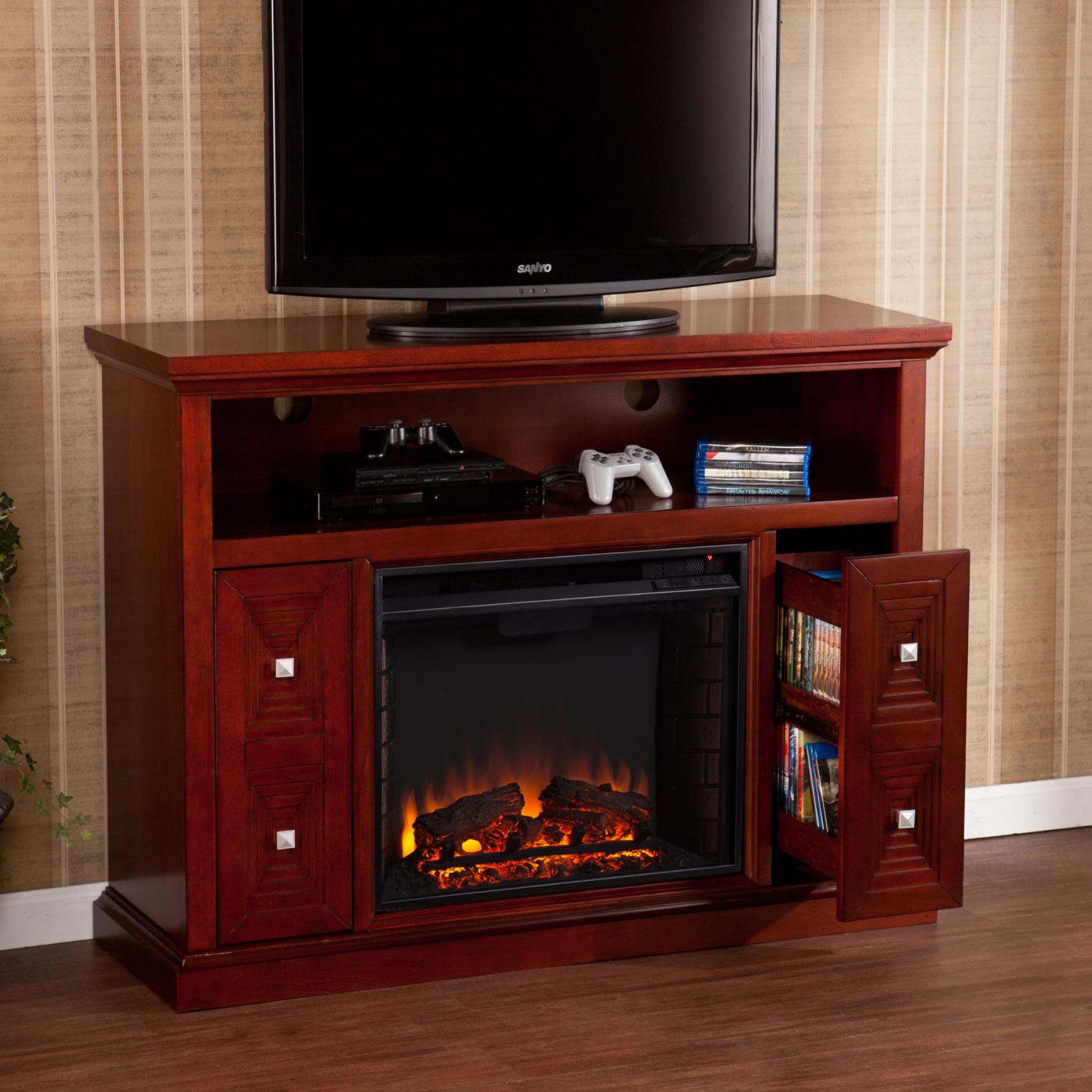 Southern Casselton Media Fireplace, Cherry - Box 1 of 2