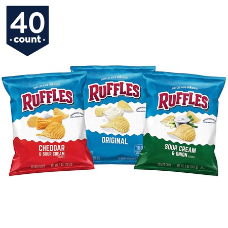 ruffles chips snack potato bags count variety oz pack