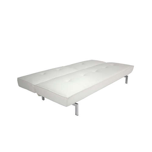 Belle Faux Leather Convertible Futon Sofa Bed, White