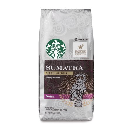 Starbucks Sumatra Dark Roast Ground Coffee, 12-Ounce (Best Selling Coffee At Starbucks)