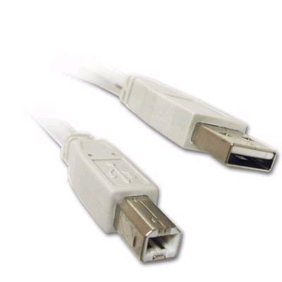 6ft USB Cable for: HP Officejet Pro 8600 Plus e-All-in-One Wireless Color Printer with Scanner, Copier & Fax - White /