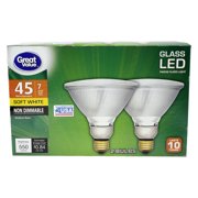 Led Flood Light Bulbs Great Value Par38 Led Flood Light Bulbs 7w 45w Equivalent 2 Count