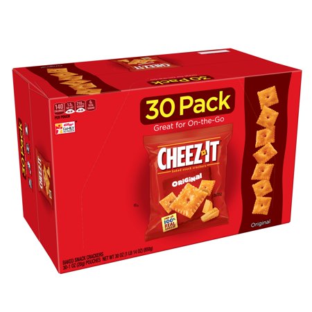 Rice Cracker Snacks - Cheez-It Baked Original Snack Crackers, 1 Oz., 30 Count