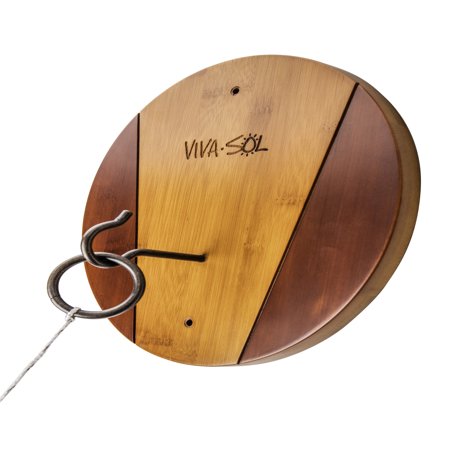 Viva Sol Premium All-Wood Walnut Finish Hook and Ring Target Game for ...