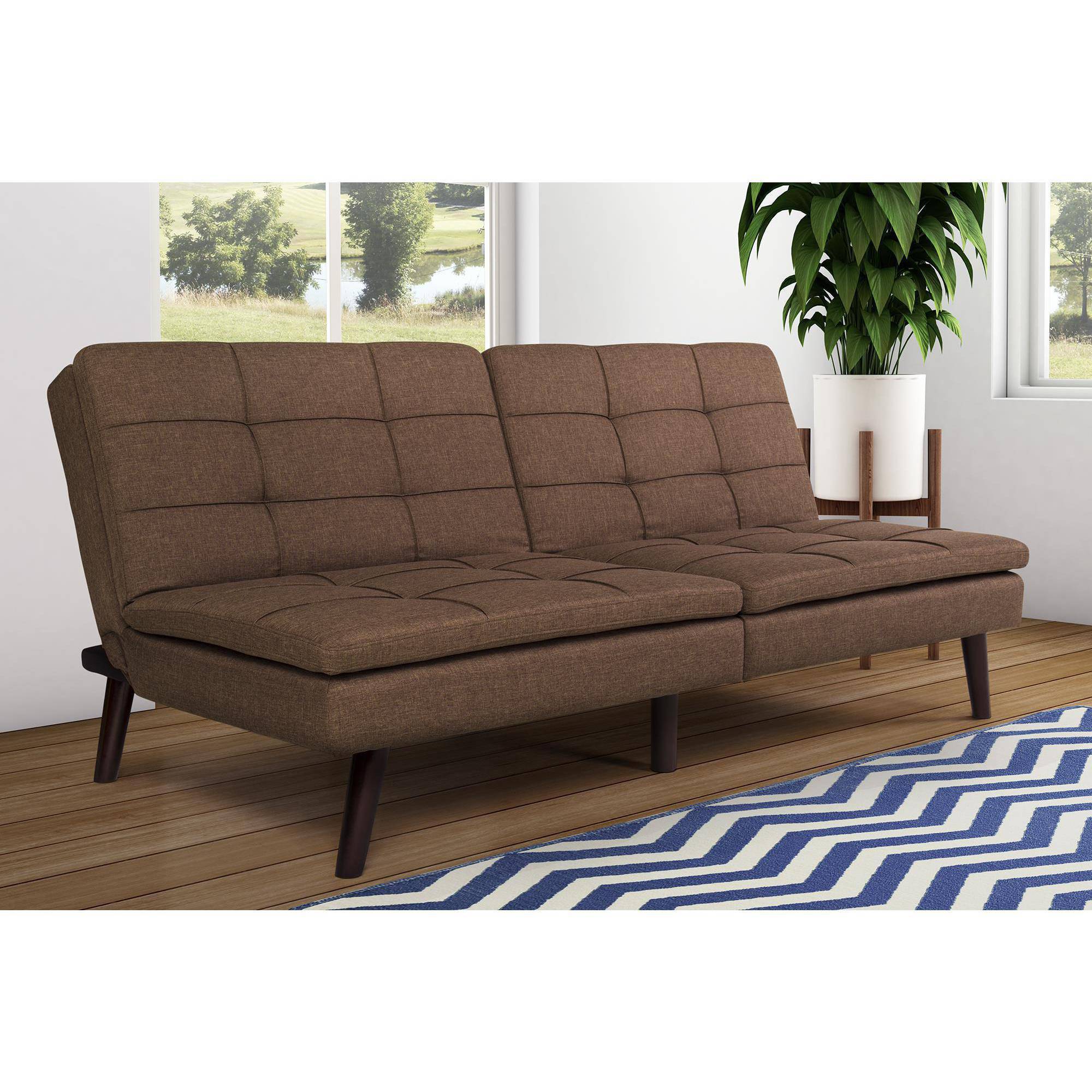 DHP Premium Westbury Linen Pillowtop Futon, Brown