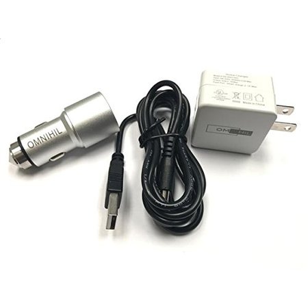 OMNIHIL Replacement Wall and Car Charger w/ USB Cable for Apogee Groove USB DAC and Headphone (Best Usb Dac Amp)