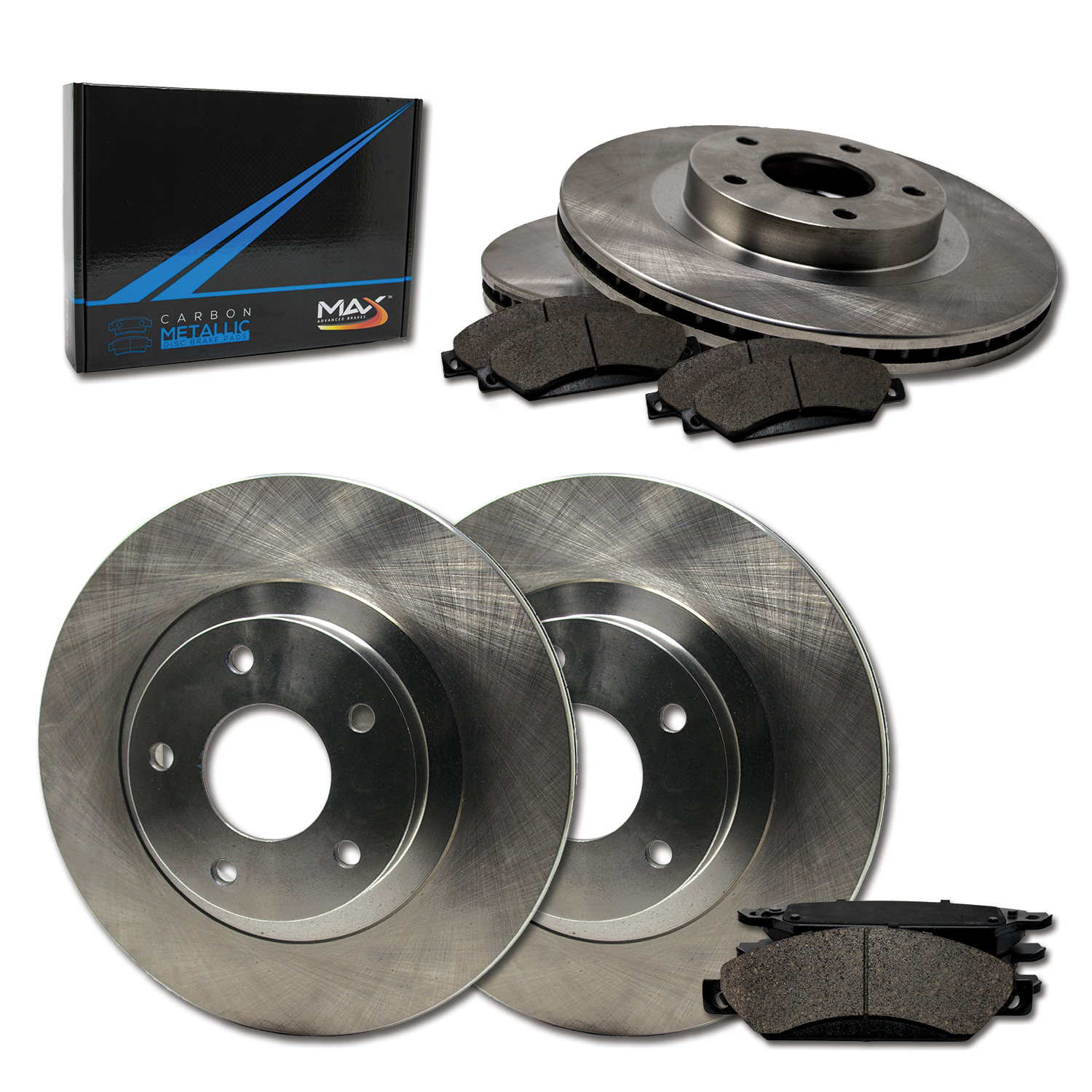 Front OE Brake Rotors and Metallic Pads SET 2007 2008 2009 2010 2011 HONDA CR-V