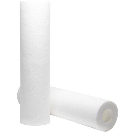 10 Slimline Housing - 2-Pack Replacement iSpring HC12 Polypropylene Sediment Filter - Universal 10-inch 5-Micron Cartridge for iSpring 123Filter Slimline Water Filter Housing Clear 10 #HC12 - Denali Pure Brand