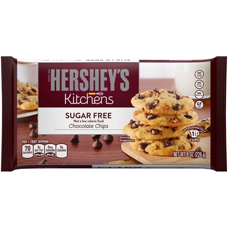 (2 Pack) Hershey's, Sugar Free Chocolate Baking Chips, 8 (Best Way To Melt Chocolate Chips For Dipping)