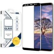 Galaxy S8 Screen Protector Tempered Glass, FREEDOMTECH 3D Curved Full Screen Coverage For Samsung Galaxy