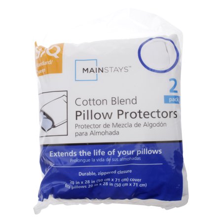 Mainstays Cotton Blend Zippered Pillow Covers, 2