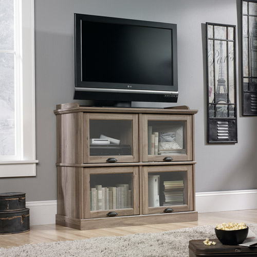 Sauder Barrister Lane Highboy TV Stand for TVs up to 42'', Salt Oak