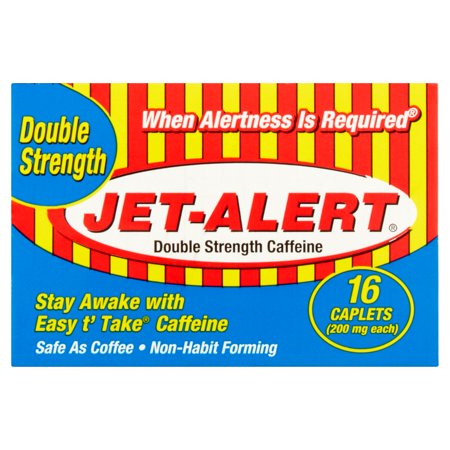 Jet-Alert Double Strength Caffeine Caplets, 200 Mg, 16